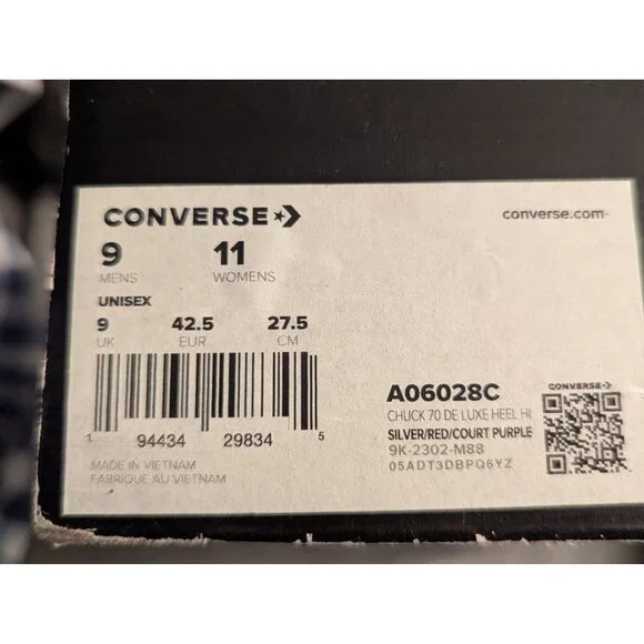 Converse Pride Chuck Taylor All Star Glitter Platform Heel Sneakers Womens 11 - Picture 3 of 11